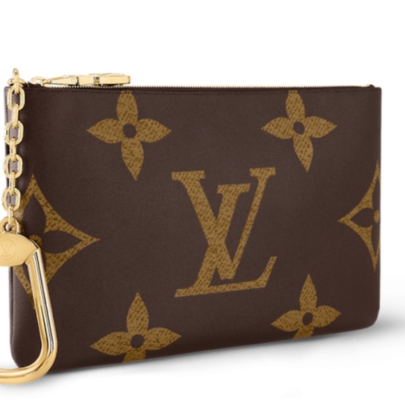 Louis Vuitton Pochette Clés XL Giant Key Pouch Monogram Brown Chain Runway Bag - Picture 3 of 3